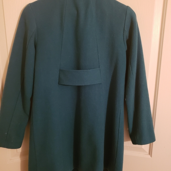 H&M Teal Wool Dress Coat - Picture 3 of 4
